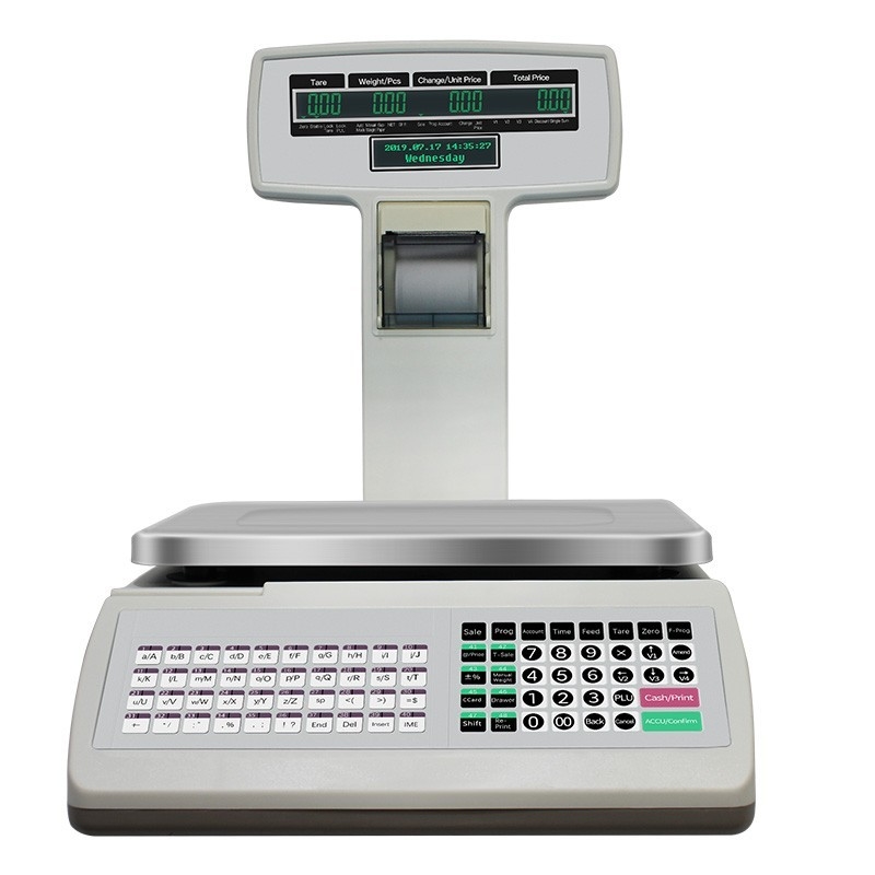 High Accuracy Cash Register Scale 30kg Bill Ticket Receipt Printing Scale